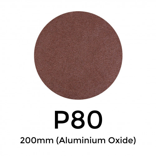 1 Box: P80 - Starcke - Aluminium Oxide - Hook & Loop Sanding Discs - 200mm - (50/Box) 
