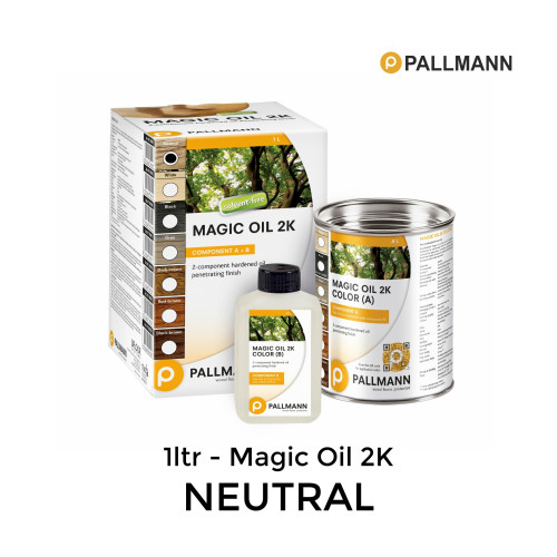 1ltr: Pallmann - Magic Oil 2K - Neutral Clear - Including Hardener 