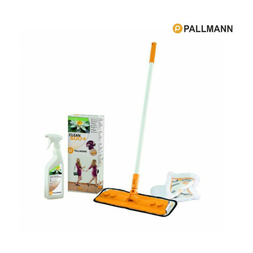 Pallmann - Clean & Go Mop Kit - Contains: Mop, Wood Floor Cleaner, Dusting Pad & Microfibre Pad
