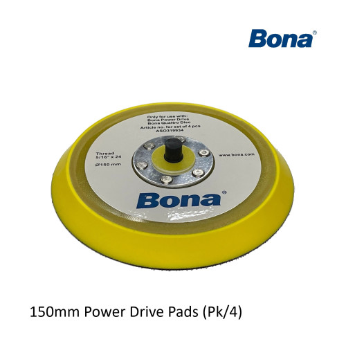 1pk: Bona - FlexiSand - Yellow Pads for Powerdrive - 150mm - (4/pk)