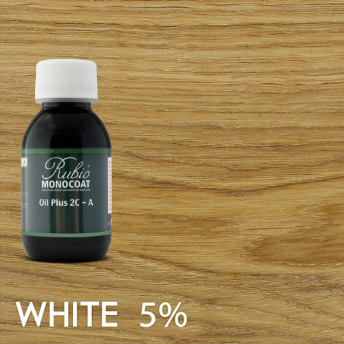 (40) 20ml: Rubio Monocoat - Oil Plus 2C A - White 5%