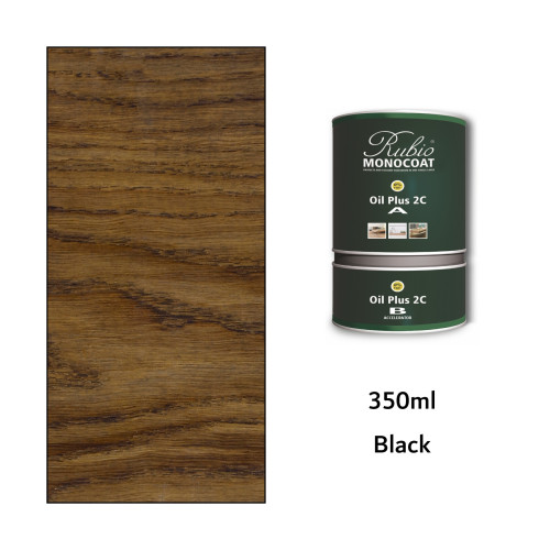350ml: Rubio Monocoat - Oil Plus 2C - (Part A and B) - Black 