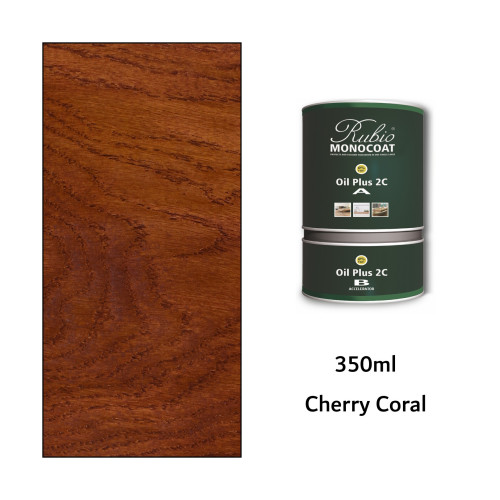 350ml: Rubio Monocoat - Oil Plus 2C - (Part A and B) - Cherry Coral 