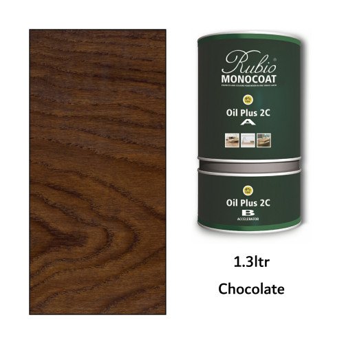 1.3ltr: Rubio Monocoat - Oil Plus 2C - (Part A and B) - Chocolate 