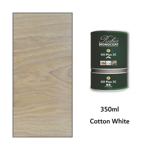 350ml: Rubio Monocoat - Oil Plus 2C - (Part A and B) - Cotton White
