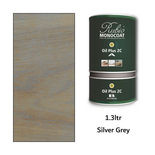 1.3ltr: Rubio Monocoat - Oil Plus 2c - (Part A and B) - Silver Grey