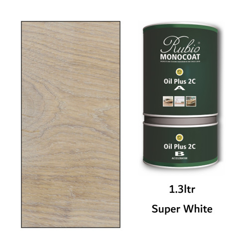 1.3ltr: Rubio Monocoat - Oil Plus 2C - (Part A and B) - Super White