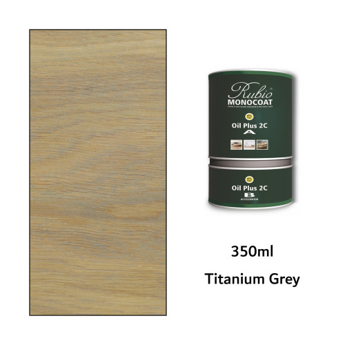 350ml: Rubio Monocoat - Oil Plus 2C - (Part A and B) - Titanium Grey 