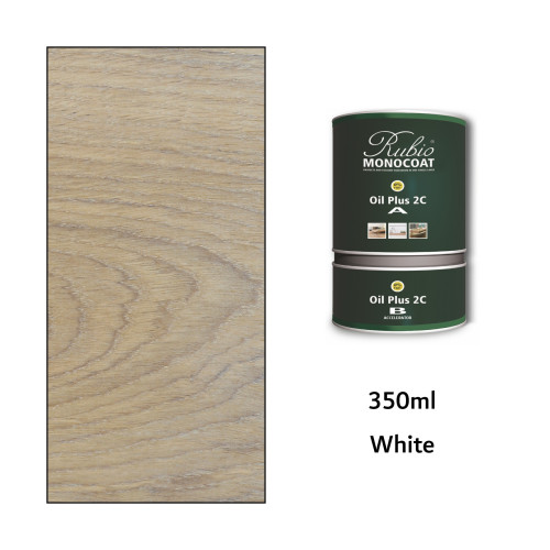 350ml: Rubio Monocoat - Oil Plus 2C - (Part A and B) - White 