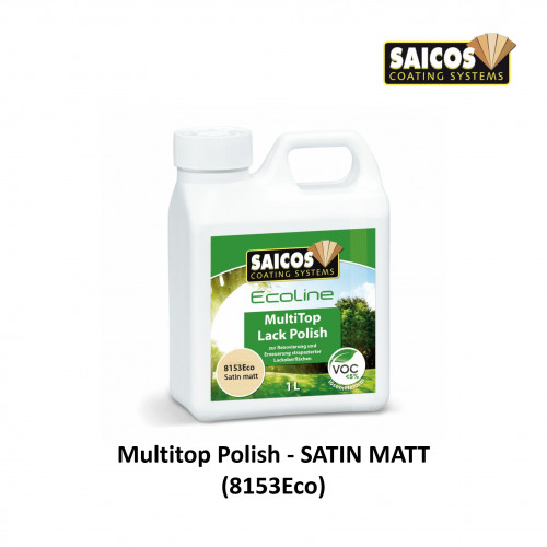 1ltr: Saicos - Ecoline MultiTop Polish - SatinMatt - For Lacquered Surfaces (8153Eco)
