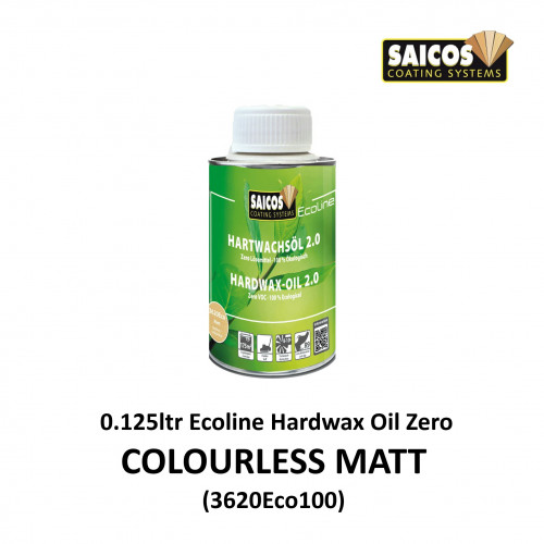 0.125ltr: Saicos - Ecoline - Hardwax Oil Zero - Colourless Matt Transparent - (3620ECO100)