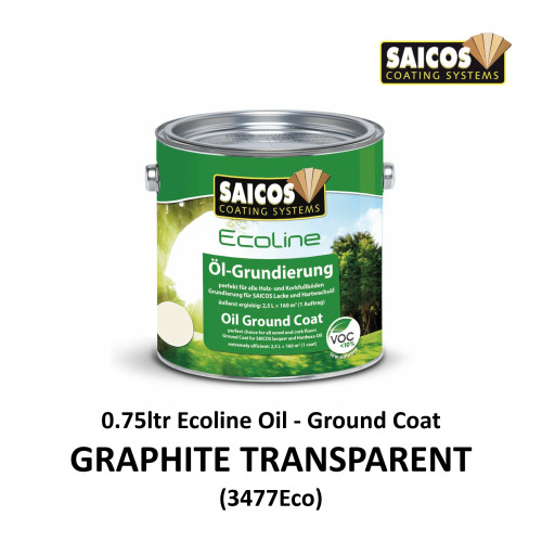 0.75ltr: Saicos - Ecoline Oil - Ground Coat - Graphite Transparent - (3477ECO300)