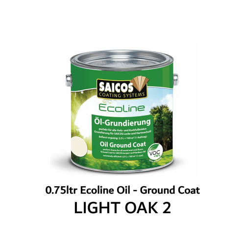 0.75ltr: Saicos - Ecoline Oil - Ground Coat - Light Oak 2