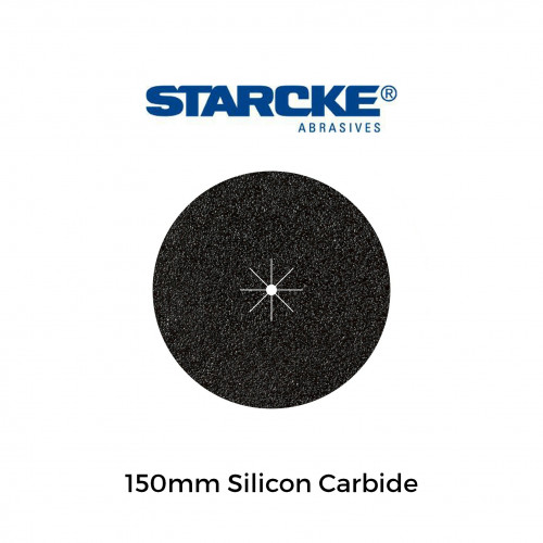 1 Box: P100 - Starcke - Silicon Carbide - Hook & Loop Sanding Discs - 150mm - 6" - (50/Box)