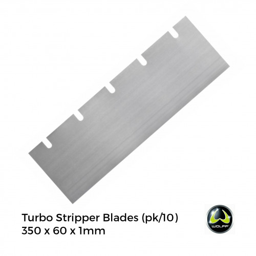 1pk: Wolff - Turbo Stripper - Spare Blades - 350x60x1mm - (10/pk)