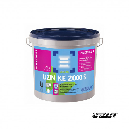 2kg Tub: Uzin - KE2000s - Pressure Sensitive Adhesive for Vinyl, LVTs and Rubber