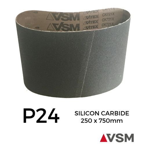 P24 - VSM - Silicon Carbide - Sanding Belt - 250x750mm - 10" 