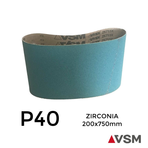 P40 - VSM - Zirconia - Sanding Belt - 200x750mm - 8" 