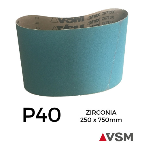 P40 - VSM - Zirconia - Sanding Belt - 250x750mm - 10" 