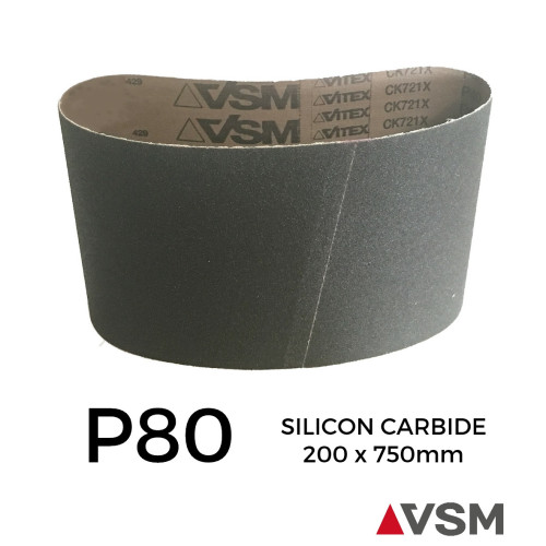 P80 - VSM - Silicon Carbide - Sanding Belt - 200x750mm - 8" 