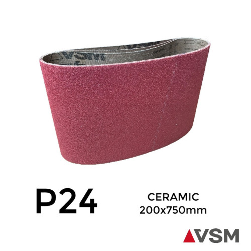 P24 - VSM - Ceramic - Sanding Belt - 200x750mm - 8" 