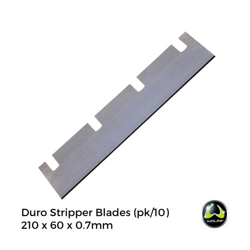 1pk: Wolff - Duro Stripper - Spare Blades For Carpet - 210x60x0.7mm - (10/pk)