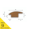 1 Length: Semi Ramp Profile - Solid Oak - Unfinished - for 15mm Floor - 54mm x 20mm x 900mm - (trim#13)