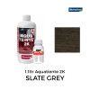 1.1ltr: Blanchon - Stain - Aquateinte 2K - Water Based 2K PU Stain - Slate Grey - Including Hardener 