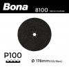 1 Box: P100 - Bona - Silicon Carbide - Hook & Loop Sanding Discs - 178mm - 7" - (50/Box)