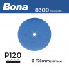 1 Box: P120 - Bona - Zirconia Mix - Anti Static Hook & Loop Sanding Discs - 178mm - 7" - (50/Box)