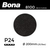 1 Box: P24 - Bona - Silicon Carbide - Hook & Loop Sanding Discs - 200mm - (25/Box)