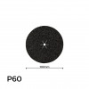 1 Box: P60 - Bona - Silicon Carbide - Hook & Loop Sanding Discs - 100mm Diameter with 8mm Centre Hole - (50/Box)