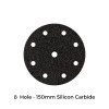 1 Box: P100 - Silicon Carbide - Hook & Loop Sanding Discs - 8 Hole - 150mm - 6" - (50/Box)