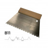 FS - Adhesive Trowel - Wooden Handle - 220mm - B11 - 5mm Notch Depth & 6mm Notch Width