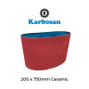 P100 - Karbosan - Ceramic - Polyester Cloth Backed Sanding Belt - 200x750mm - 8" 