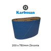 P100 - Karbosan - Zirconia 100% - PolyCotton Cloth Backed Sanding Belt - 200x750mm - 8" 