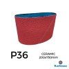 P36 - Karbosan - Ceramic - Polyester Cloth Backed Sanding Belt - 200x750mm - 8" 