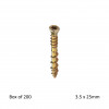 1 Box: Lost Tite - Flooring Screw - T&G - Steel with CSK Head - TORX - 3.5mm x 25mm - (200/Box) 