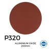 1 Box: P320 - Hermes - Aluminium Oxide - Hook & Loop Sanding Discs - 200mm - (50/Box)