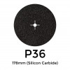 1 Box: P36 - Starcke - Silicon Carbide - Hook & Loop Sanding Discs - 178mm - 7" - (25/Box)