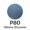 1 Box: P80 - Starcke - Zirconia - Hook & Loop Sanding Discs - 150mm - 6" - (50/box) 