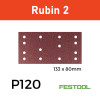1 Box: (499050) P120 - Festool - Rubin2 - StickFix - Hook & Loop Sanding Sheets - - 80x133mm - (50/Box) 