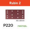 1 Box: P220 Festool - Rubin2 - StickFix - Hook & Loop Sanding Sheets - - (499053) 80x133mm - (50/Box) 