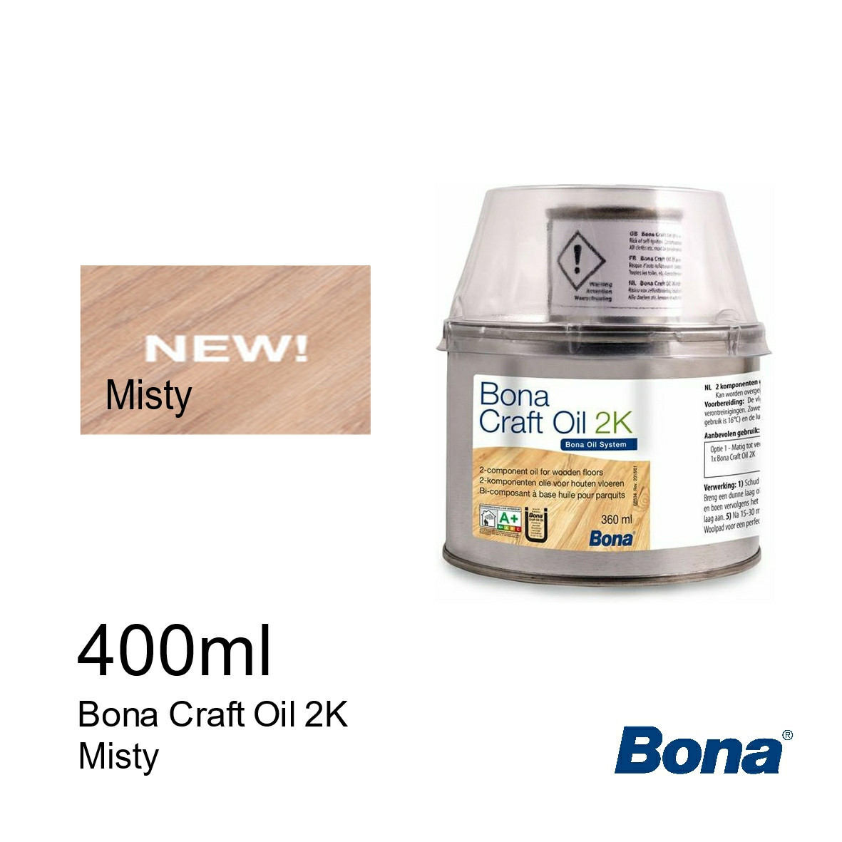 Bona - 0.4ltr Craft Oil 2K - Misty | Floorstock Ltd